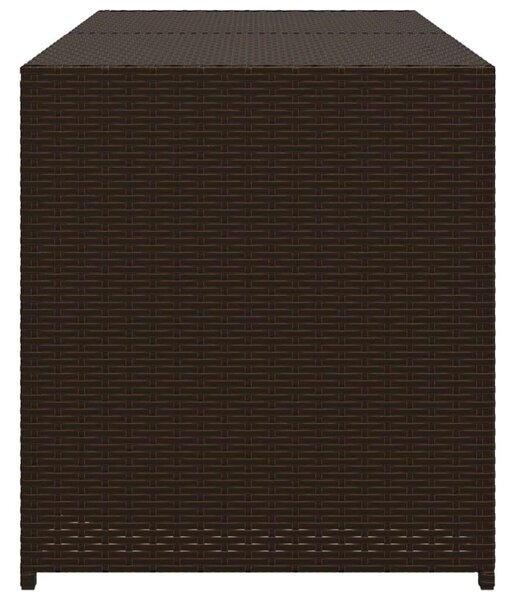 VidaXL barna polyrattan kerti tárolóláda 283 L
