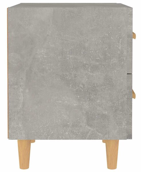 2 db betonszürke éjjeliszekrény 40 x 35 x 47,5 cm