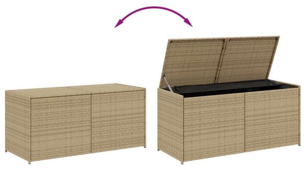 VidaXL vegyes bézs polyrattan kerti tárolóláda 283 L