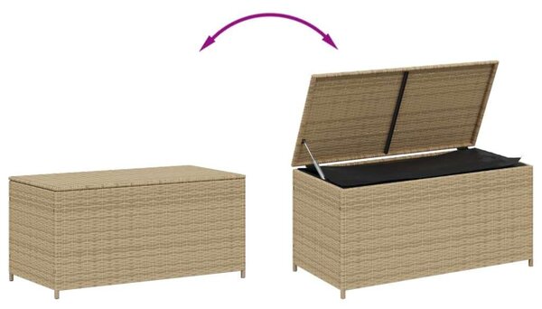 VidaXL vegyes bézs polyrattan kerti tárolóláda 190 L