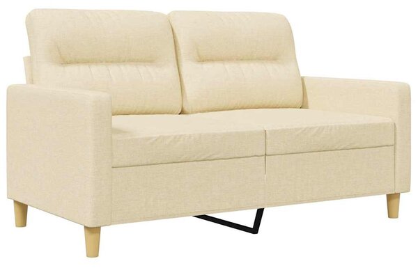 Kétszemélyes krémszínű szövetkanapé 120 cm