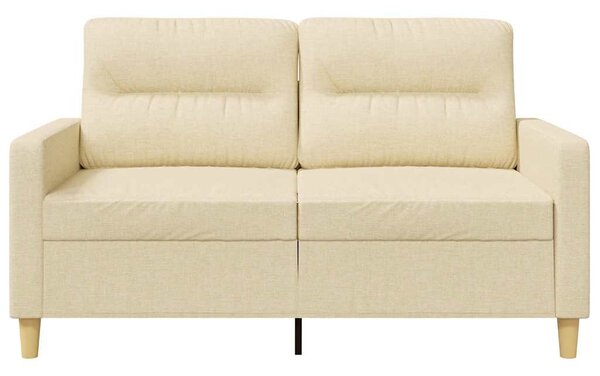 Kétszemélyes krémszínű szövetkanapé 120 cm