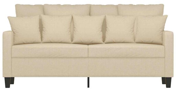 Kétszemélyes krémszínű szövetkanapé 140 cm