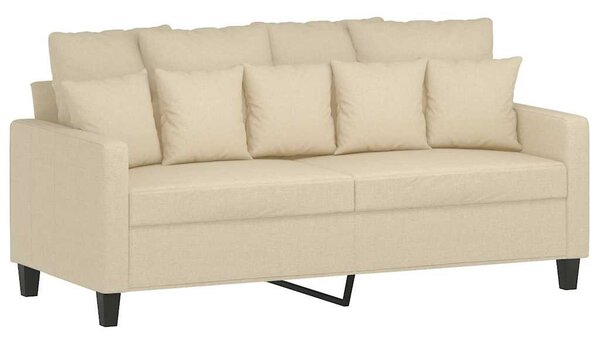 Kétszemélyes krémszínű szövetkanapé 140 cm