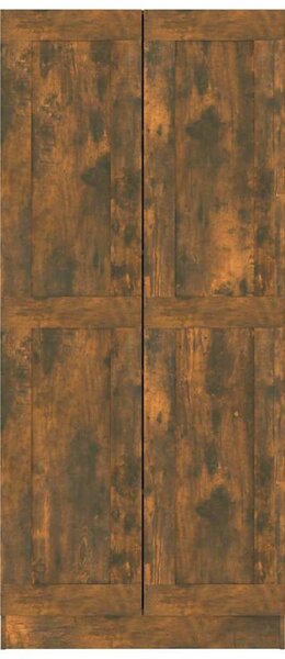Füstös tölgy színű fa fürdőszobaszekrény 82,5x30,5x185,5 cm