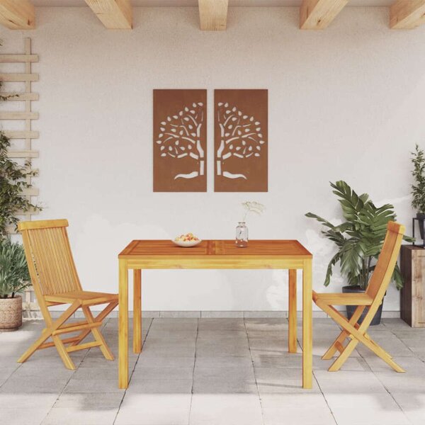 VidaXL tömör akácfa kerti étkezőasztal 110 x 110 x 75 cm