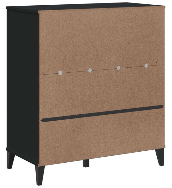 VidaXL VIKEN fekete tömör fenyőfa könyvespolc 80 x 40 x 90 cm