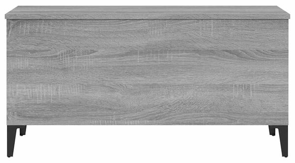 Szürke sonoma színű szerelt fa dohányzóasztal 90x44,5x45 cm
