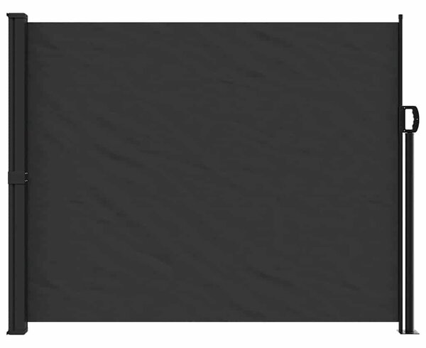 VidaXL fekete behúzható oldalsó napellenző 160 x 600 cm