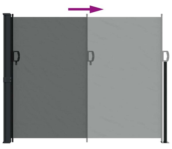 VidaXL antracitszürke behúzható oldalsó napellenző 160 x 600 cm