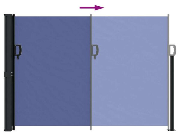 VidaXL kék behúzható oldalsó napellenző 140 x 600 cm