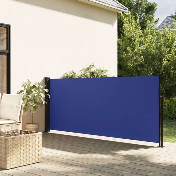 VidaXL kék behúzható oldalsó napellenző 140 x 600 cm