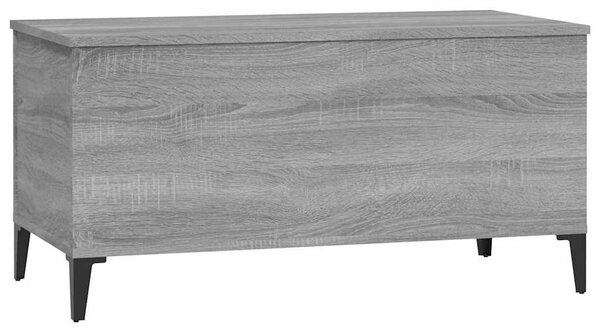 Szürke sonoma színű szerelt fa dohányzóasztal 90x44,5x45 cm