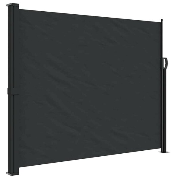 VidaXL fekete behúzható oldalsó napellenző 160 x 600 cm