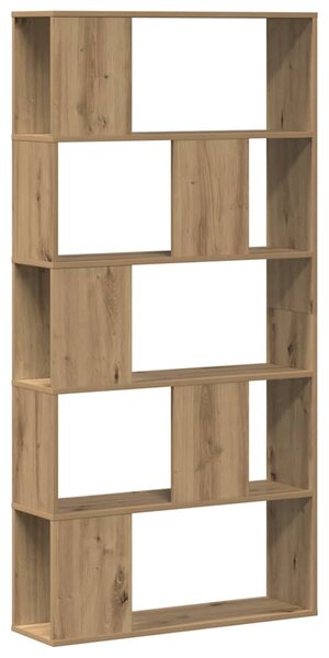 5 szintes kézműves tölgy fa könyvespolc 80,5 x 23,5 x 162,5 cm