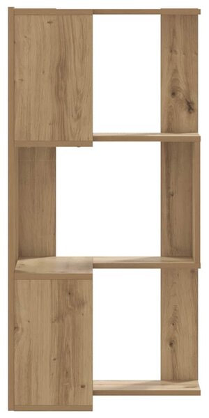 3 szintes szerelt fa sarok könyvespolc 50 x 50 x 102 cm