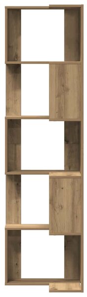 5 szintes szerelt fa sarok könyvespolc 50 x 50 x 179cm