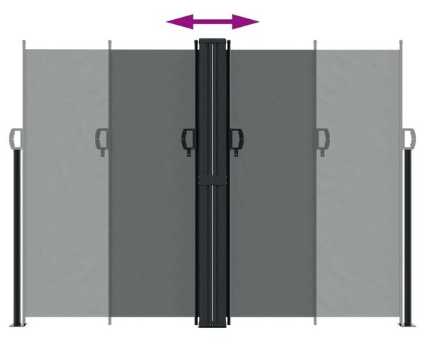 VidaXL antracitszürke behúzható oldalsó napellenző 180 x 600 cm