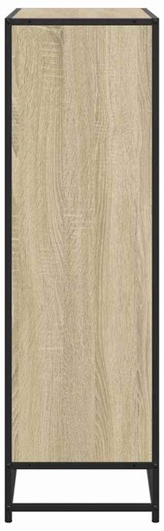 Sonoma tölgy szerelt fa és fém könyvszekrény 97,5x33x107,5 cm