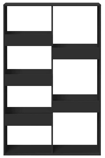 Fekete szerelt fa könyvespolc 100 x 33 x 155,5 cm