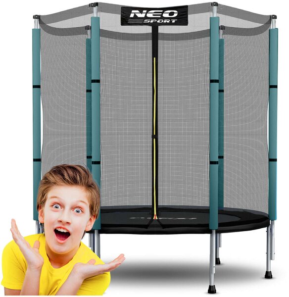 Neo-Sport külső hálós Trambulin 140cm - Zöld