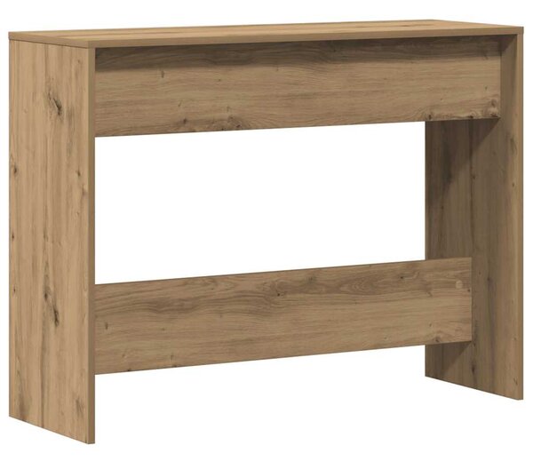 Kézműves tölgy színű szerelt fa dohányzóasztal 100x35x76,5 cm