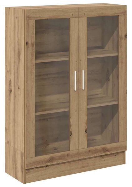 Kézműves tölgy színű szerelt fa könyvszekrény 82,5x30,5x115 cm