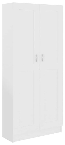 Fehér szerelt fa könyvszekrény 82,5 x 30,5 x 185,5 cm