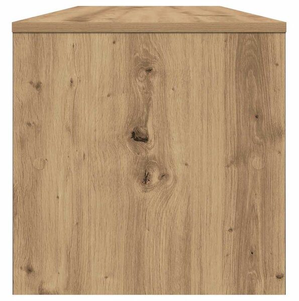 Kézműves tölgy színű szerelt fa TV-szekrény 100x40x40 cm