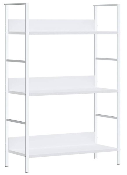3 szintes fehér szerelt fa könyvespolc 60 x 27,6 x 90,5 cm