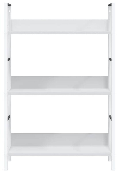3 szintes fehér szerelt fa könyvespolc 60 x 27,6 x 90,5 cm