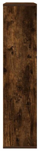 Füstös tölgy színű szerelt fa könyvszekrény 89x24x101,5 cm