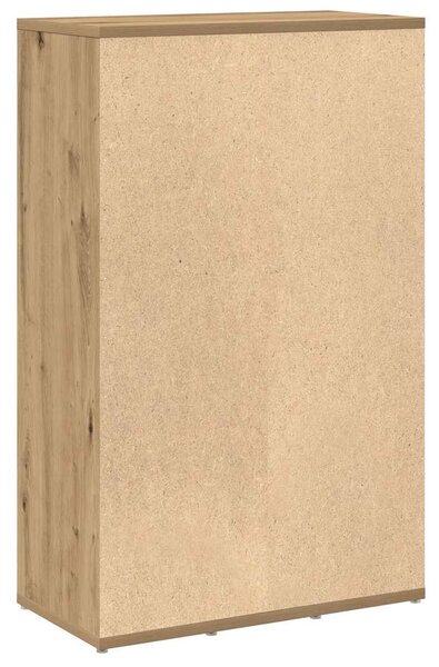 Kézműves tölgy színű szerelt fa könyvszekrény 50x25x80 cm