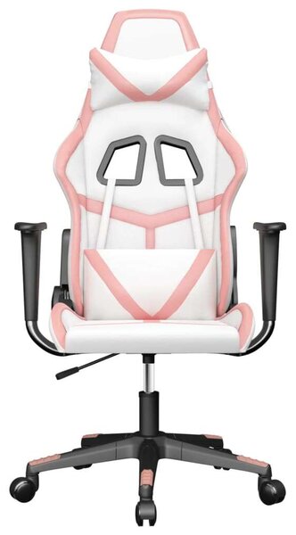 Gamer Szék - Masszázs Funkció - Fehér/Rózsaszín
