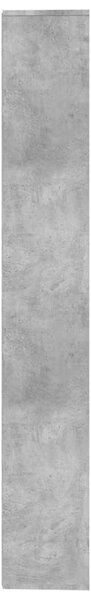 Betonszürke szerelt fa könyvszekrény/térelválasztó 155x24x160cm