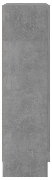 Betonszürke szerelt fa vitrinszekrény 82,5 x 30,5 x 115 cm