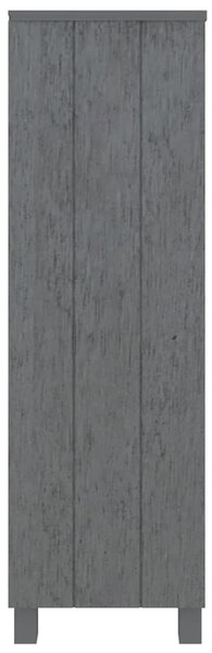 HAMAR sötétszürke tömör fenyőfa könyvszekrény 85 x 35 x 112 cm