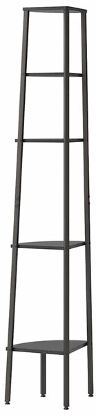 5 szintes fekete sarokpolc 45,5 x 31,5 x 180 cm