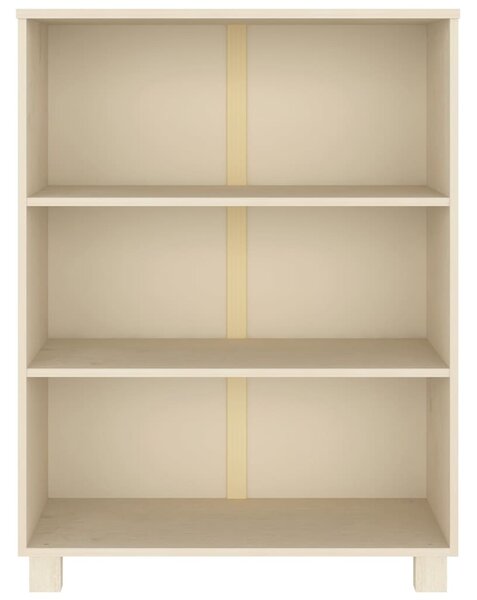 HAMAR mézbarna tömör fenyőfa könyvszekrény 85 x 35 x 112 cm