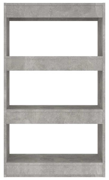 Betonszürke szerelt fa könyvszekrény/térelválasztó 60x30x103 cm