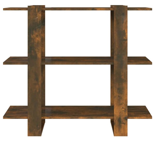 Füstös tölgy színű térelválasztó könyvszekrény 100x30x87 cm