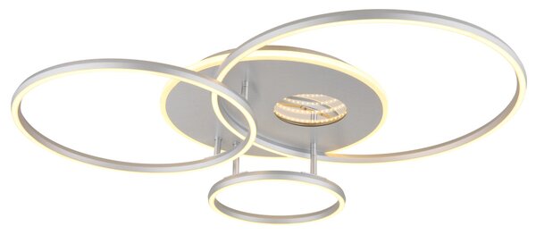 INVERTINA LED mennyezeti lámpa, ezüst, 90 cm, 54W, 2256 lm, 2700–6500 K