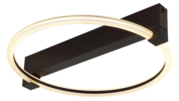 FLETCHER LED mennyezeti lámpa, matt fekete, 41,4 cm, 15W, 1320 lm, 3000 K