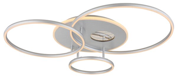 INVERTINA LED mennyezeti lámpa, ezüst, 90 cm, 54W, 2256 lm, 2700–6500 K