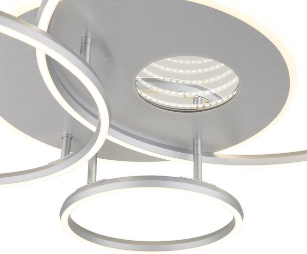 INVERTINA LED mennyezeti lámpa, ezüst, 90 cm, 54W, 2256 lm, 2700–6500 K