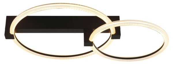FLETCHER LED mennyezeti lámpa, matt fekete, 58 cm, 24W, 2100 lm, 3000 K