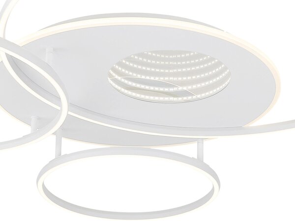 INVERTINA LED mennyezeti lámpa, matt fehér, 126,4 cm, 70W, 4599 lm, 2700–6500 K