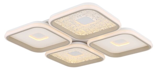 MOSAIKO LED mennyezeti lámpa, matt fehér, 54 cm, 55W, 2855 lm, 2700–6000 K