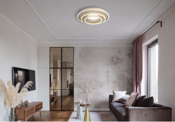 LAWANDA LED mennyezeti lámpa, homokszínű, Ø51,1 cm, 40W, 1461 lm, 3000/4000/6000 K