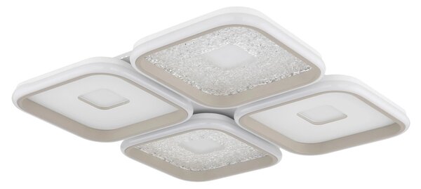 MOSAIKO LED mennyezeti lámpa, matt fehér, 54 cm, 55W, 2855 lm, 2700–6000 K